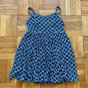 TORRID size 00 (US 10) Blue & White Lace Dress